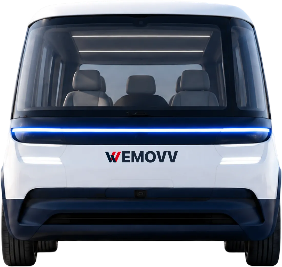 Front view of a WEMOVV shuttle