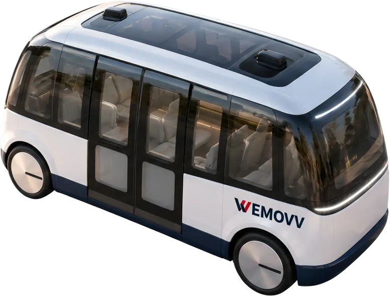 WEMOVV autonomous shuttle seen from above